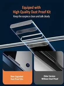 2pcs Privacy Tempered Glass Screen Protector, Compatible With IPhone 17 16 15 14 13 12 11 Pro Max XS XR X XS, 9H Hardness, Full Speaker Coverage, Touch Sensitive, Easy Installation With Auto-Adsorption, Rounded Edges, Dust-Proof Design, One-Time Precise Adhesion, No Bubbles Or White Edges, Ultra-Clear Front Display, Friendly To Phone Case - Black - View 8