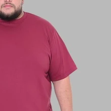 Character Design Shirt Plus Size Men's T-Shirt - Maroon - View 3