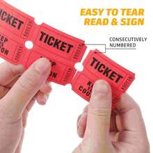 1 rollo de 1000 boletos de rifa, azul, verde, morado (múltiples opciones de color), rollo doble, boletos para eventos, entrada, recompensa de clase, recaudación de fondos y premios (500 pares)