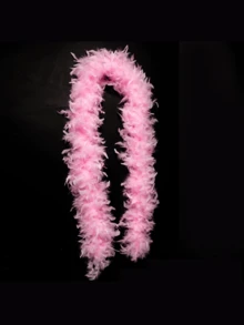 1条长款仿羽毛围巾，适用于DIY项目、生日派对服装、婚礼摄影道具、舞台表演、家居和派对装饰、嘉年华用品（80厘米）