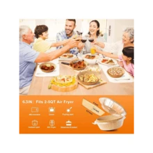 Free Delivery Small Round Air Fryer Liners Disposable, 200 PCS 6.3" Air Fryer Paper Liners For  AF101, Non-Stick And Oil Proof Baking Paper Liner For 2-4 Qt Airfryer Basket,8037752 Free Delivery