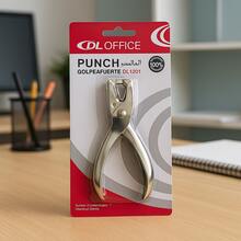 Perforadora de agujero de hoja suelta para bricolaje, capacidad de 8 hojas, perforadora de papel de un solo agujero para estudiantes - Plateado - Ver 1