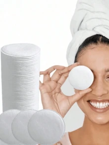 200/100/80 miếng bông tẩy trang tròn tái sử dụng, bông tẩy trang, 3 lớp dày dặn, thiết kế có lỗ thoáng khí, chăm sóc da, sử dụng ướt, mép bấm tiện lợi, mềm mại và không gây dị ứng, dùng cho mặt và móng tay. - Nhiều màu - Xem 8