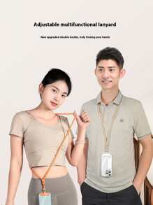 Adjustable Anti-Theft Phone Lanyard, Crossbody Strap, Halter, New Polyester Woven Rope, Anti-Lost Anti-Drop, Sturdy Round Ring Pendant Strap, Suitable For Outdoor Sports, Running, Carrying Baby