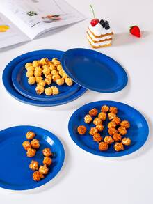 10/25 件海军蓝纸盘派对用品，海军蓝生日派对一次性纸盘可容纳最多 25 位客人，适用于派对装饰、生日、聚会 - 彩色 - 查看 6