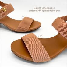 Modare Women's Elastic Ribbed Comfortable Casual Sandals - 米色 - 查看 6