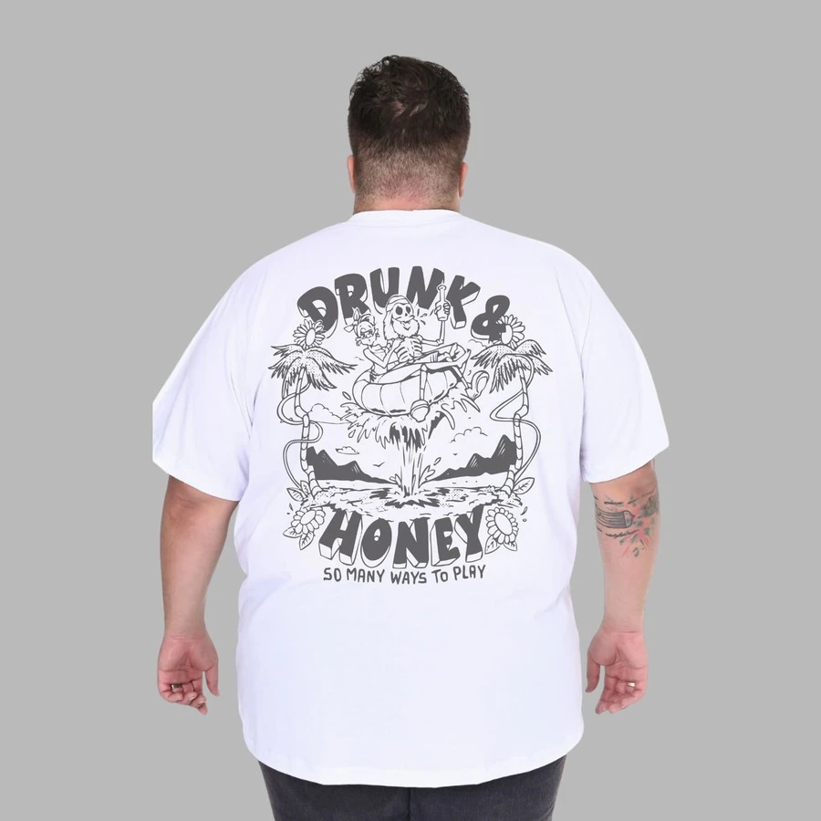 Character Design Shirt Plus Size Men's T-Shirt - White - View 1