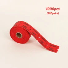 1 rollo de 1000 boletos de rifa, azul, verde, morado (múltiples opciones de color), rollo doble, boletos para eventos, entrada, recompensa de clase, recaudación de fondos y premios (500 pares)