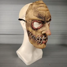Maschera da clown di Ognissanti, copricapo, maschera di lattice per mascherata orrore, con sangue che si espande