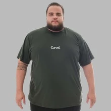 Character Design Shirt Plus Size Men's T-Shirt - Army Green - View 3