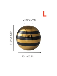 1个镀金陶瓷花瓶，家居装饰摆件，工艺品，花盆，水培花瓶，房间装饰，礼品，玻璃花瓶 - 蜜蜂圓球 - 查看 11