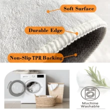 1 tấm thảm trải sàn cao cấp chủ đề đồng cỏ xanh, in chữ cái tiếng Anh, đế TPR có thể giặt được, kiểu dáng hiện đại tối giản, hình chữ nhật, mềm mại, có thể giặt được, thích hợp cho ngoài trời, lối vào, phòng khách, phòng ngủ, phòng giặt, phòng tắm, phòng chơi game, thảm cỡ lớn dùng được cả bốn mùa, trang trí nhà cửa. - Nhiều màu - Xem 8