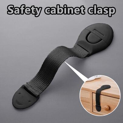 1/3/4/6/10pcs Safety Belt Cabinet Lock, White Plastic Safety Protection Drawer Lock, Home Use
