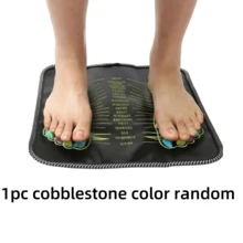 Foot Massage Mat, Foot Massage Pad, Toe Pressure Board, Cobblestone Foot Massager (Random Stone Color)
