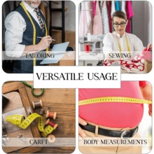 1/3 Piecessoft Tape Measure 120 Inches/300 Centimeters, Body Weight Measurement, Sewing And Tailoring Fabric Body Measurement, Convenient Pocket Tape Measure,For School Supplies,Back To School