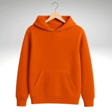 Unisex  Sweatshirt Premium Cotton 24-Hour Shipping Casual Flannel - 橘色 - 查看 1