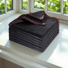 90% 耐用网状防水面料黑色遮阳布 - 非常适合花园、车罩、天篷、温室和/遮阳布、植物遮阳布、网状遮阳布、露台遮阳罩、用于遮荫植物、温室、凉亭、后院露台、车库 - 黑色 - 查看 20