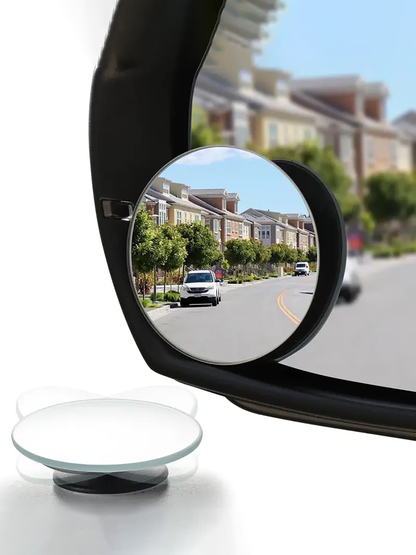 Blind Spot Mirrors, 2 Inch Round HD Glass Frameless Convex Rearview Exterior Accessories With Adjustable Wide Angle Stick, Suitable For Cars, SUVs And Trucks - Multicolor-1pc - View 1