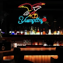 Yoruii Adler Bier Neonlicht - Dimmbare Yuenglin Bar Lampe, geeignet für Männerhöhle, Bar, Pub und Spielzimmer Dekoration