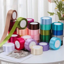 3 件/套 72 码/4 厘米缎带，礼盒装，服装装饰丝带，生日，节日，玫瑰花 DIY，工艺用品 - 彩色 - 查看 11