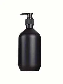 1/2 Pcs,Matte Black PET Soap Dispenser Soap Dispenser,Countertop Lotion Bottle With Pump,Bathroom Lotion Liquid Soap Dispenser,Hand Soap Container,Bathroom Countertop Pump Dispenser,Refillable Shampoo Shower Gel Conditioner Empty Bottle,Bathroom Accessories, Back To School