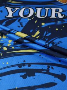 2025 Custom Your Own Jersey, Men/Women's Sports Team Club Training V-Neck Football Shirt With Front & Back Name & Number Printing, Comfortable Casual Fit For Daily Wear, Party & Gathering - Multicolor - View 4