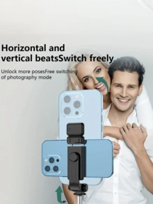 Statyw do selfie Bluetooth ze światłem wypełniającym i pilotem, kompatybilny z większością smartfonów, oświetlenie LED, przenośne, ściemnialne oświetlenie LED do aparatów i kamer, vlogów, do selfie, nagrywania wideo, spotkań Zoom, wywiadów, transmisji na żywo, vlogów, spotkań rodzinnych, sesji zdjęciowych na imprezach świątecznych, również do selfie z ręki i aktywności na świeżym powietrzu - Wielokolorowe - Zobacz 12