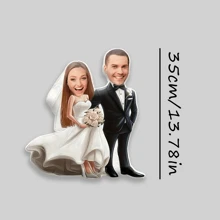 1pc Customized 3D Printed Photo Pillow, Polyester 100% Cover, Polypropylene 100% Filling, Handwash, Multipurpose, Digital Printing, Various Sizes Available - Ideal For Christmas And Halloween Gifts, Customized Photo Pillow With Unique Personalized Face Design Suitable For Birthday, Holiday, Anniversary, Home Decor, Living Room, Bedroom, Valentine's Day, Wedding Decoration, Halloween, Christmas, Thanksgiving,Machine Washable, Digital Printing - Multicolor - View 11