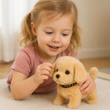 2025 New Toy Dog Retriever - Cute And Cuddly Electric Toy That Can Walk, Twist And Bark, Play With Your Children, Interactive Pet Suitable For Christmas And Birthday Gifts For Boys And Girls - Brown - View 9