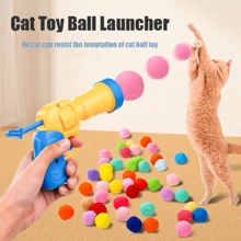 Local Warehouse Arrived In Three,2pcs  Kitten Toys Indoor Cat Exercise (1 Launcher 20 Balls) - 黃色 - 查看 2
