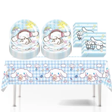 Sanrio Sanrio 41 Stück Hello Kitty Party Dekoration Hello Kitty Rosa Kitty, einschließlich 1 Stück Tischdecke, 20 Stück 7 Zoll Teller und 20 Stück 6,5 Zoll Servietten, Themen Geburtstags Party Dekoration Geschenksets