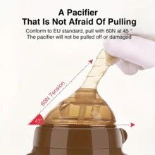 硅胶婴儿奶瓶，喂奶瓶 - 柔软舒适，适合新生儿和幼儿，0-36个月宝宝适用，纳米硅胶手柄，150毫升/240毫升，男女宝宝通用 - 咖啡棕 - 查看 4