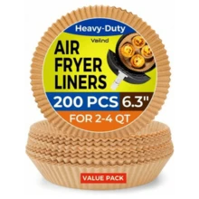 Free Delivery Small Round Air Fryer Liners Disposable, 200 PCS 6.3" Air Fryer Paper Liners For  AF101, Non-Stick And Oil Proof Baking Paper Liner For 2-4 Qt Airfryer Basket,8037752 Free Delivery