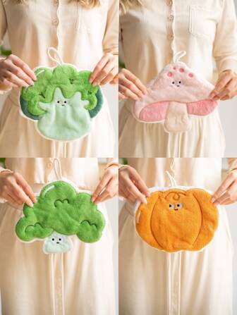 1 pièce/4 pièces Serviette de toilette à motif citrouille d'Halloween - Super absorbante, douce en polaire de corail avec boucle de suspension, décoration de salle de bain et de cuisine mignonne, design de citrouille adorable, cadeau d'Halloween parfait, serviette de cuisine décorative, décoration saisonnière pour la maison, décoration fantaisiste, texture moelleuse, matériau en polaire de corail 4,2K+ vendus Vendu par LJCC