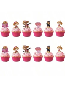 Decoración de fiesta de cumpleaños temática de Skye de PAW Patrol para niña, que incluye globos, vasos, servilletas, mantel, vajilla y pancarta de feliz cumpleaños (estilo aleatorio) - Multicolor - Ver 8