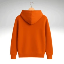 Unisex  Sweatshirt Premium Cotton 24-Hour Shipping Casual Flannel - 橘色 - 查看 2