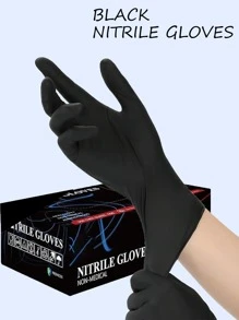 100pcs Heavy-Duty Disposable Gloves - Non-Slip, Waterproof, Latex & Powder Free - For House Cleaning, Dishwashing, Nail Salon, Pet Bathing, Bathroom - Grip Texture - Compatible With - (100 Gloves), Home Cleaning Gloves, High Elasticity Gloves, Nitrile Material Gloves, Kitchen Staff(Prevent Damage By Bagging)