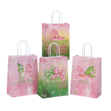 6/24 件女巫主题派对礼品牛皮纸袋、答谢礼品袋、感谢礼品袋、可重复使用礼品袋、女巫帽、蝴蝶结、感谢印花牛皮纸袋、派对礼品袋、婚礼袋、朋友礼品袋（生日、节日、圣诞节、万圣节、返校礼品包装袋） - 彩色 - 查看 1