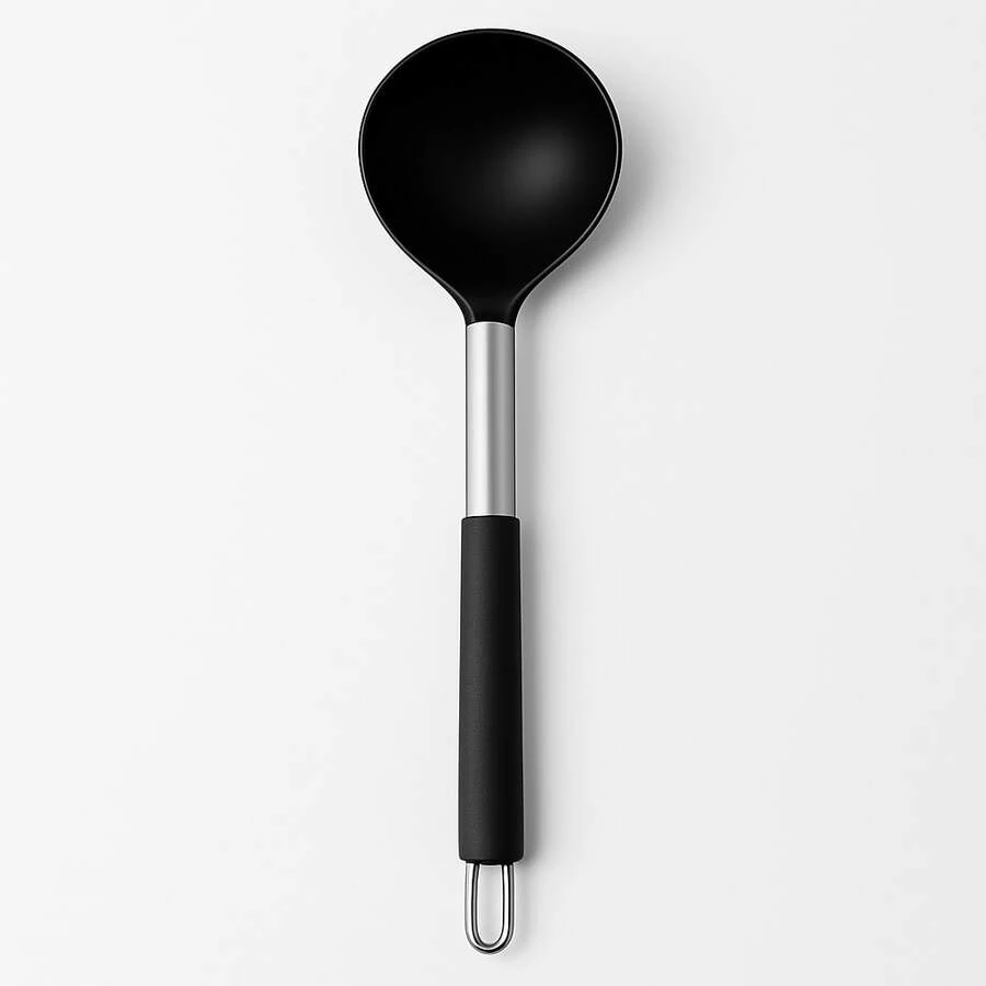 Concha de Cozinha cabo inox Concha de silicone - Preto - Visão 1