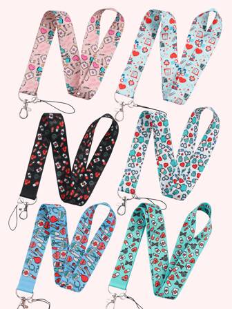 1 pieza Cordón para tarjeta de identificación con diseño de aguja y tubo médico, adecuado para lanyards de teléfonos, consolas de juegos, cámaras, documentos, pases de acceso, tarjetas de transporte, permisos de trabajo, certificados de eventos, conciertos, fiestas, etc. Ideal para novios, novias, familiares, médicos, enfermeras, regalos de fiesta, decoraciones de teléfonos celulares, regalos de Navidad y talla grande. Adornos para bolsos, accesorios para autos, ideas de regalo para hermana, maestro