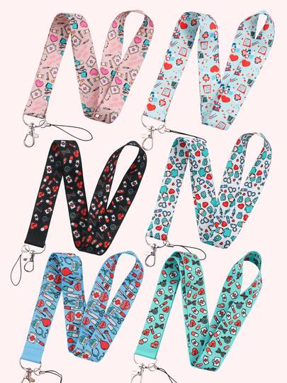 1 pieza Cordón para tarjeta de identificación con diseño de aguja y tubo médico, adecuado para lanyards de teléfonos, consolas de juegos, cámaras, documentos, pases de acceso, tarjetas de transporte, permisos de trabajo, certificados de eventos, conciertos, fiestas, etc. Ideal para novios, novias, familiares, médicos, enfermeras, regalos de fiesta, decoraciones de teléfonos celulares, regalos de Navidad y talla grande. Adornos para bolsos, accesorios para autos, ideas de regalo para hermana, maestro