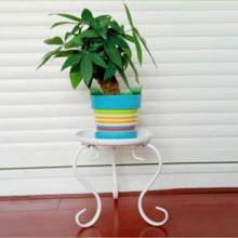 1pc Contemporary Metal Plant Stand - Indoor/Outdoor Flower Pot Holder Display Rack, Freestanding Movable Corner Shelf For Living Room, Balcony, Garden, Patio - No Electricity Required - Multicolor - View 8