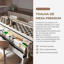 Rectangular 6-Seater Tablecloth 2.00m X 1.40m Oxford Various Prints - Pingüino negro - Ver 3