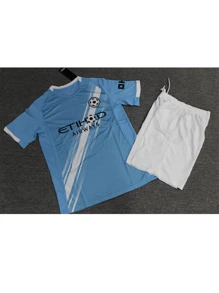 2025 Newest Blue Football Jersey Set – Customizable Training & Match Sportswear