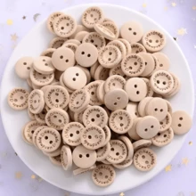 30/50/100 件 20 毫米木质纽扣，缝纫、剪贴簿、工艺品、家居装饰、服装装饰、手工制作