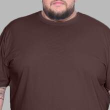Character Design Shirt Plus Size Men's T-Shirt - Rust Brown - View 4