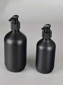1/2 Pcs,Matte Black PET Soap Dispenser Soap Dispenser,Countertop Lotion Bottle With Pump,Bathroom Lotion Liquid Soap Dispenser,Hand Soap Container,Bathroom Countertop Pump Dispenser,Refillable Shampoo Shower Gel Conditioner Empty Bottle,Bathroom Accessories, Back To School