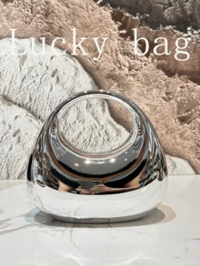 1PC Luxury Silver Rhinestone Bling Women Handbag, Exquisite Cosmetic Acrylic Clutch Bag, Elegant Evening Purse Women, Tready Tassels Party Bags, Perfect For Party, Wedding, Prom, Dinner/Banquet - Silver - View 6