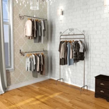 VALE MIXX HOME Vintage Fashion Show Clothes Rack 1.00m To Equip Your Store Or Closet - 乾枯玫瑰色 - 查看 3