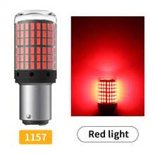 1/2个LED汽车灯 1156 BA15S P21W BAU15S PY21W 1157 BAY15D LED灯泡 白光 红光 黄光 144SMD CanBus灯 倒车灯 转向灯 汽车配件